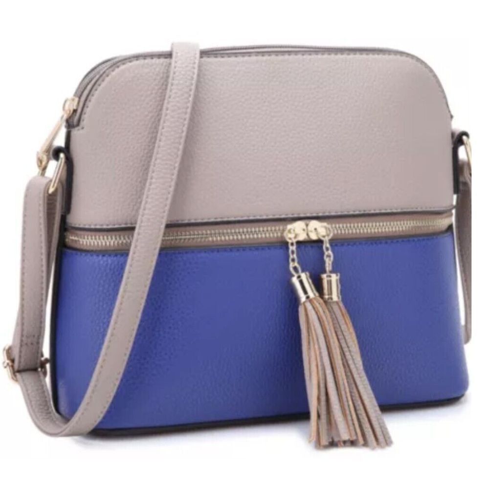 Dasein Women's Tassel‎ Zipper Pocket Crossbody Bag Shoulder Purse Fashion